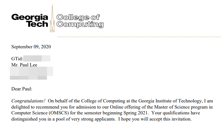 Does Georgia Tech Require Recommendation Letters